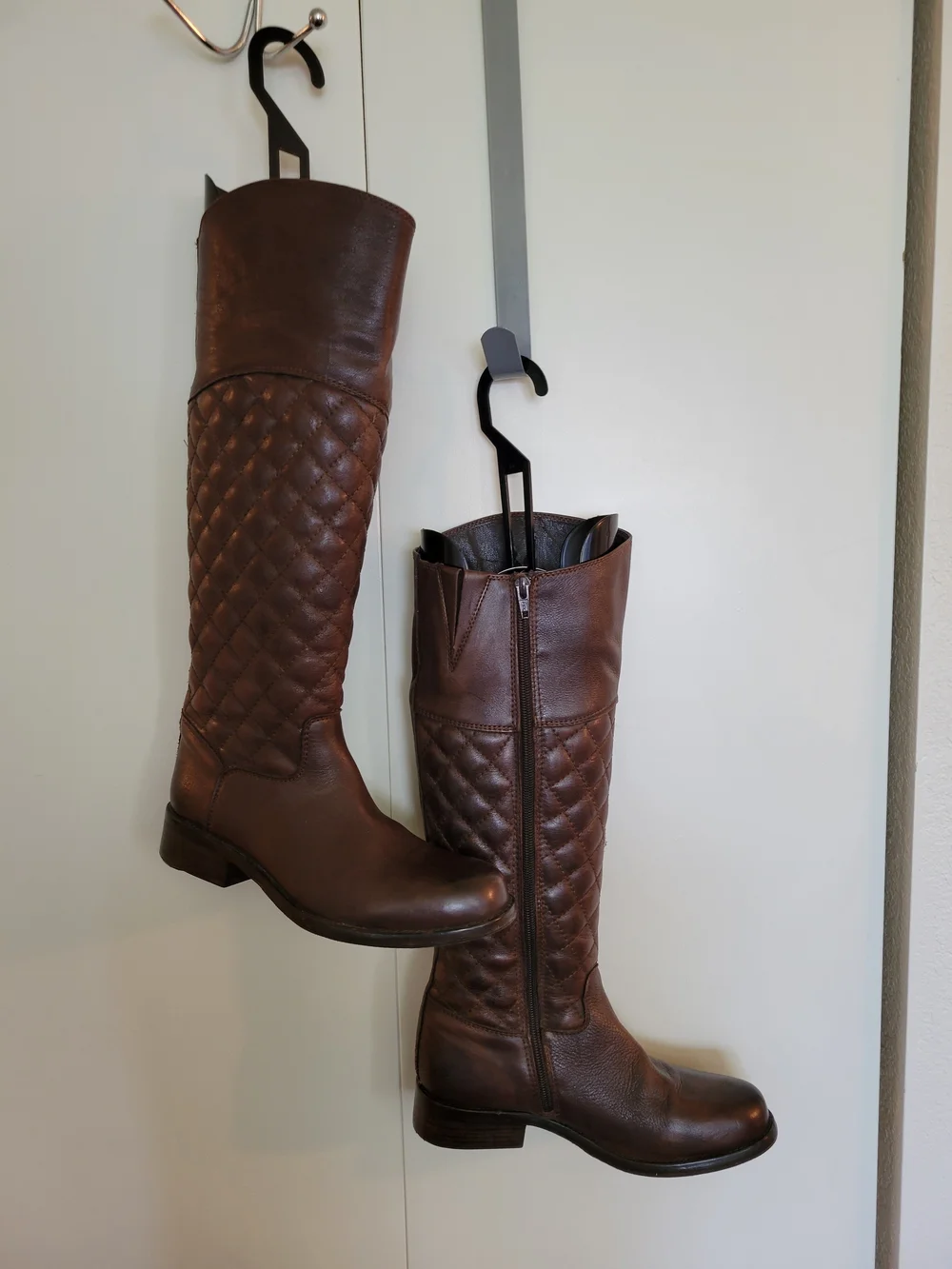 Steve Madden Brown Quilted Over-the-Knee Leather Boots